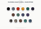 PLA Sparkle/Galaxy/Metal colour options — 15 colours