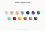 PLA Silk+ colour options — 13 colours