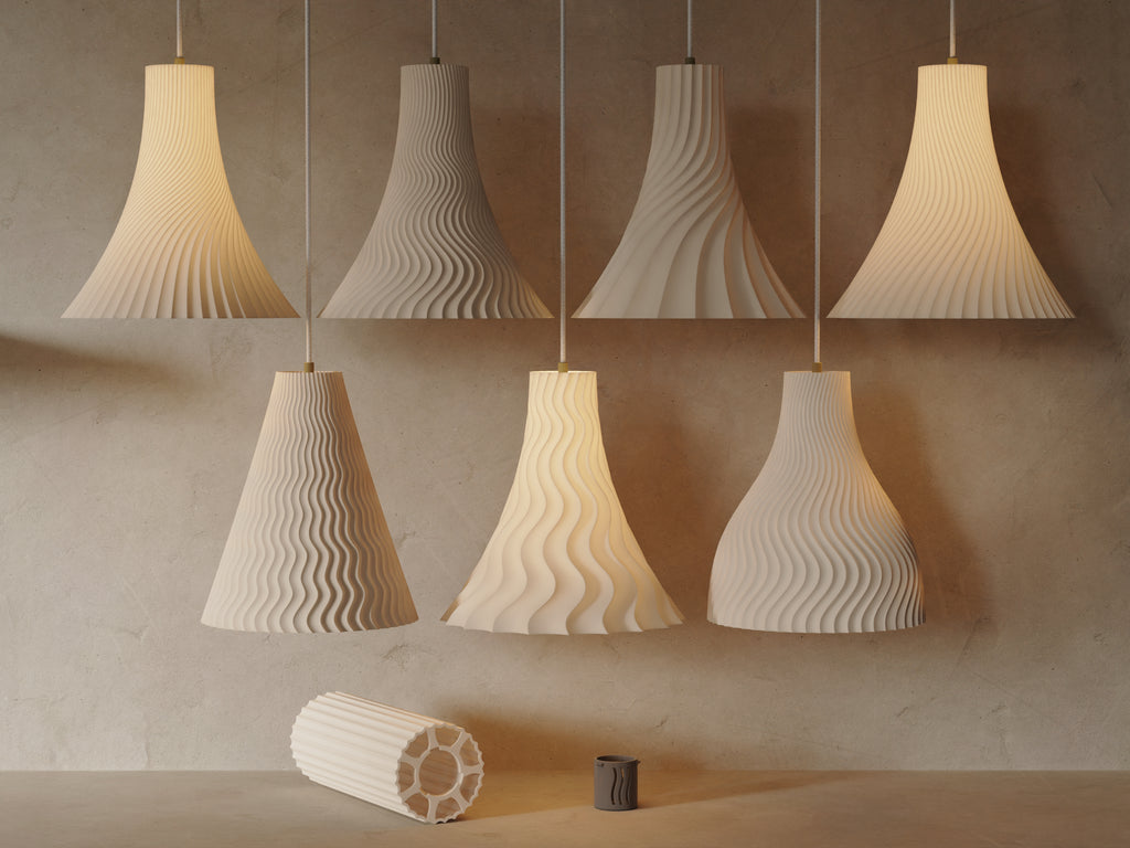 Aeolian 02 flared pendant lampshades — product view 2