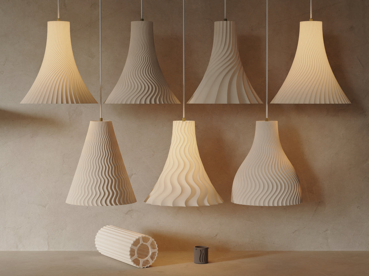 Aeolian 02 flared pendant lampshades — product view 2