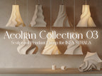 Aeolian 03 collection — original designer cover showing all seven sculptural lampshade designs