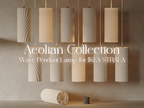 Aeolian Wave lampshades — designer reference; shade and printed adapter only, electrical hardware not included