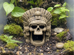 Aztec skull hideout — designer reference view