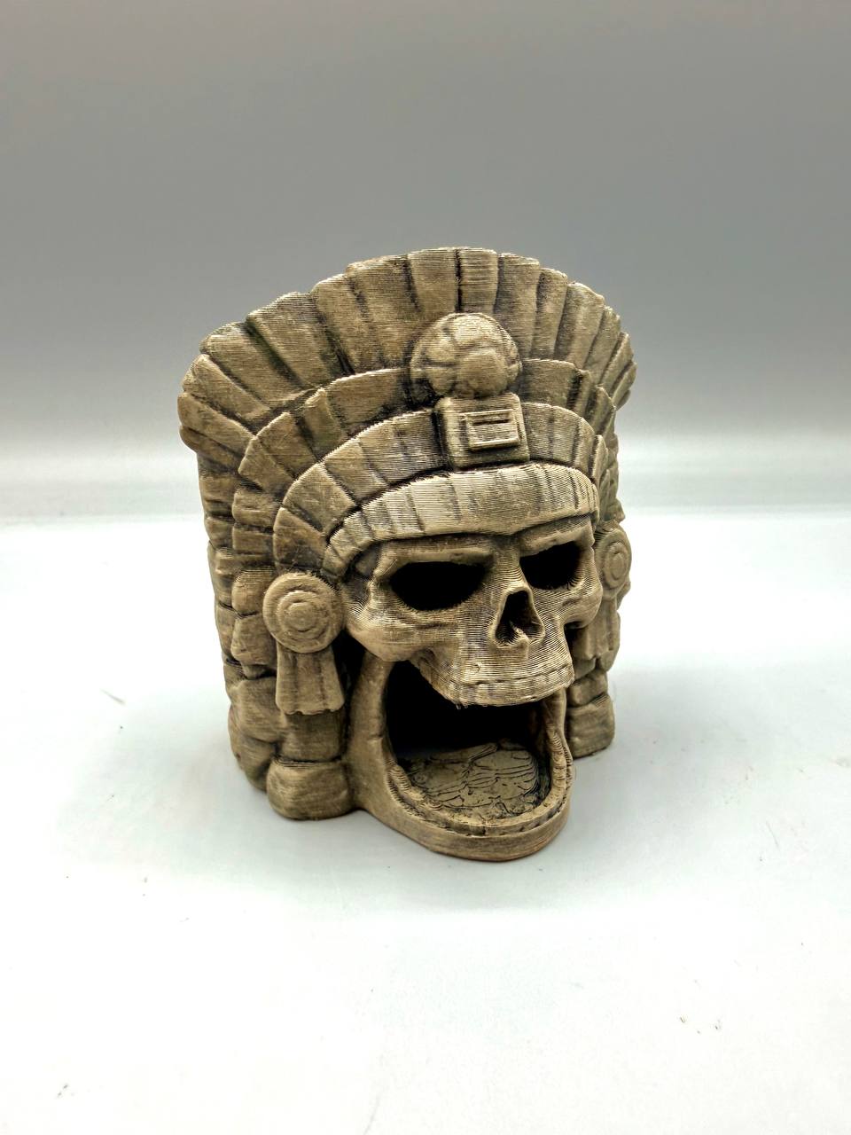 Aztec Skull Hideout | Feathered Headdress Terrarium Cave Secondary image
