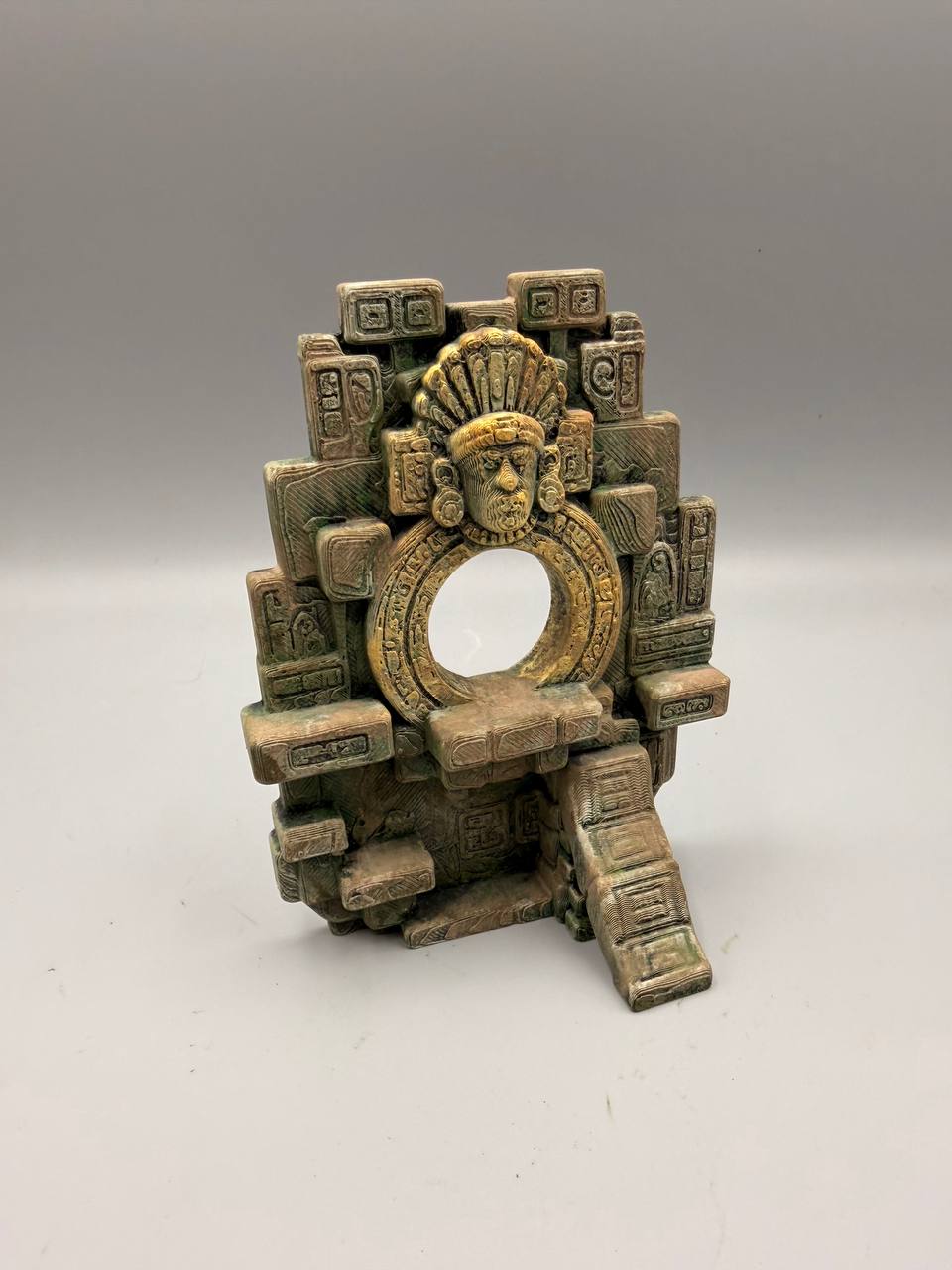 Aztec Lite circular temple background — designer reference view 2; supplied unpainted