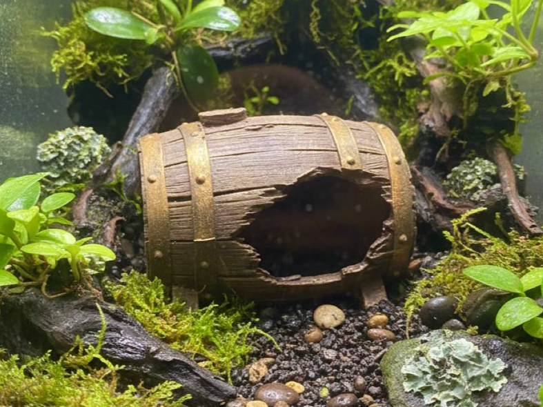 Rustic Barrel Hide, With Feet — designer example; supplied unpainted Main image