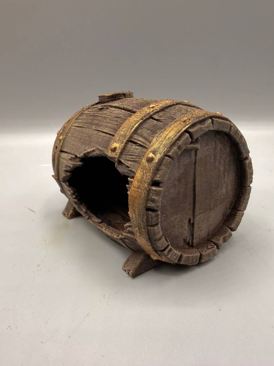 Rustic Barrel Hide, With Feet — designer example; supplied unpainted