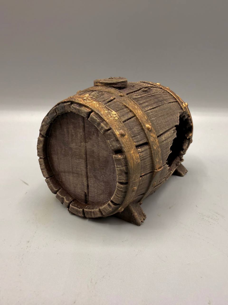 Rustic Barrel Hide, With Feet — designer example; supplied unpainted