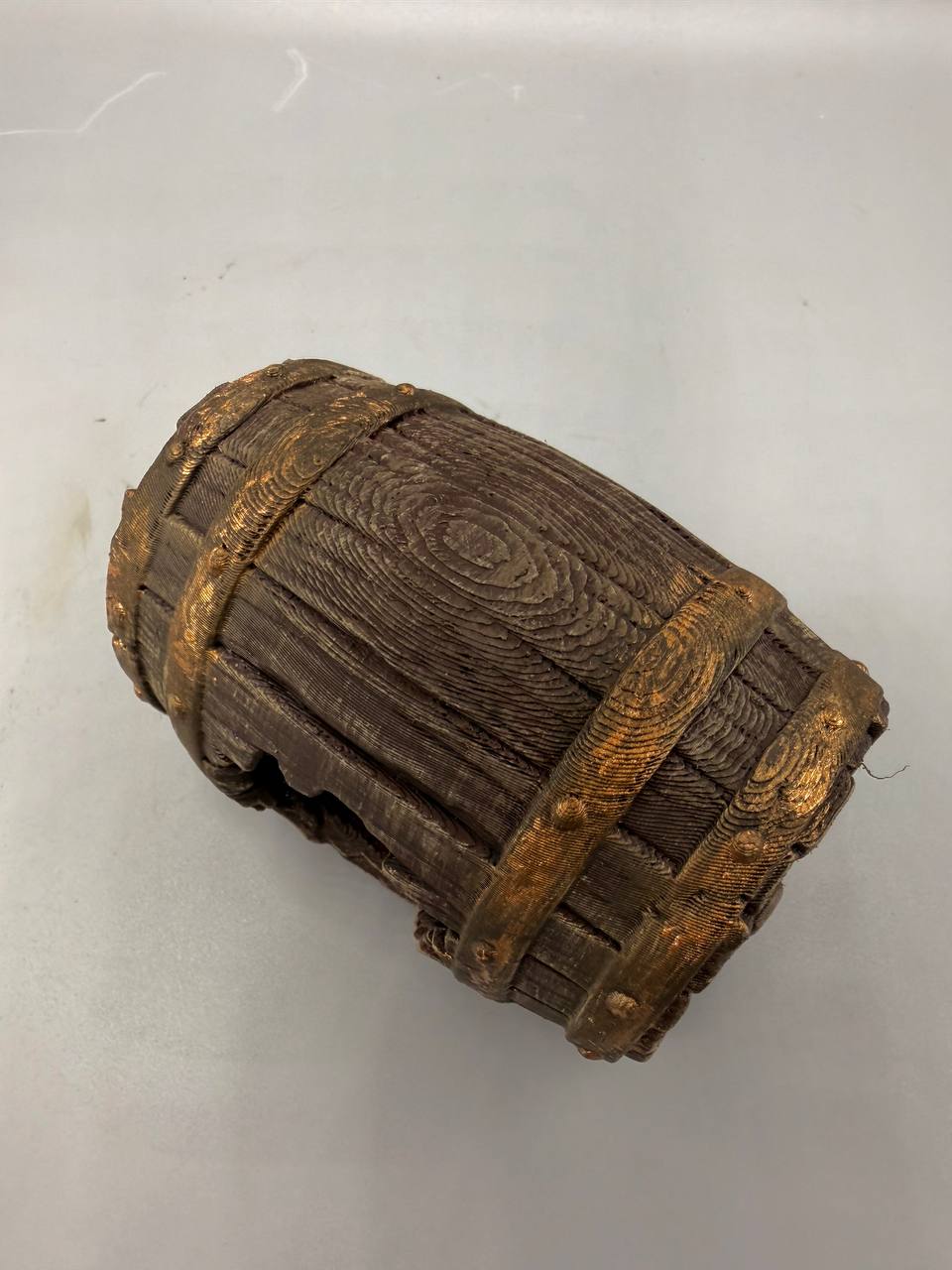 Rustic Barrel Hide, Without Feet — designer example; supplied unpainted