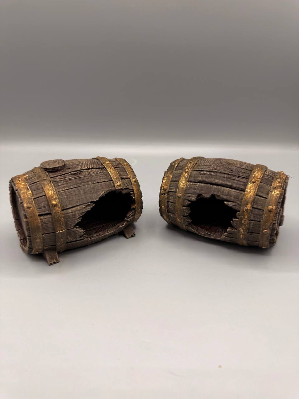 Rustic Barrel Hide, Without Feet — designer example; supplied unpainted