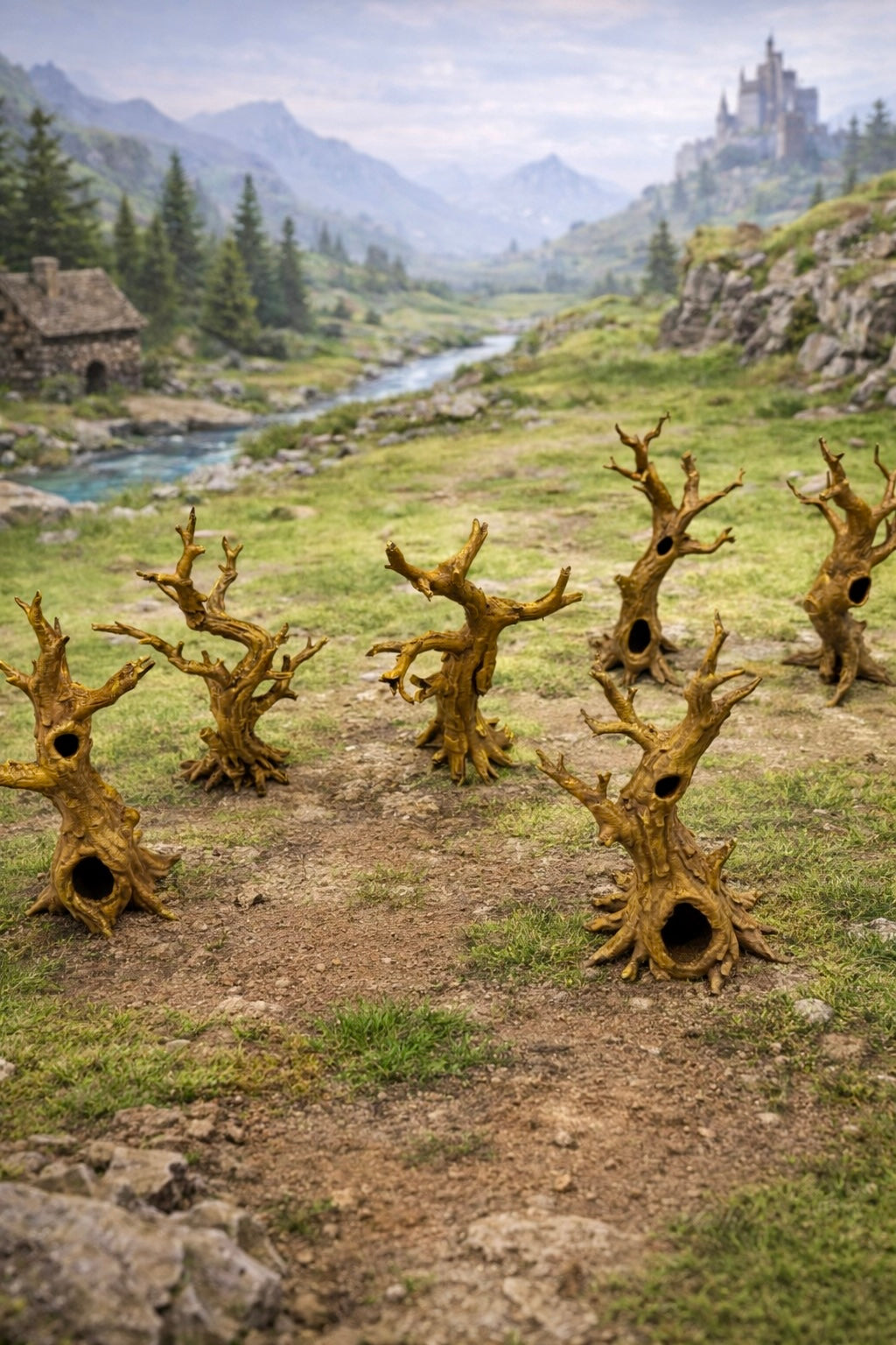 Tree Set C — two-tree designer reference; supplied unpainted in PETG