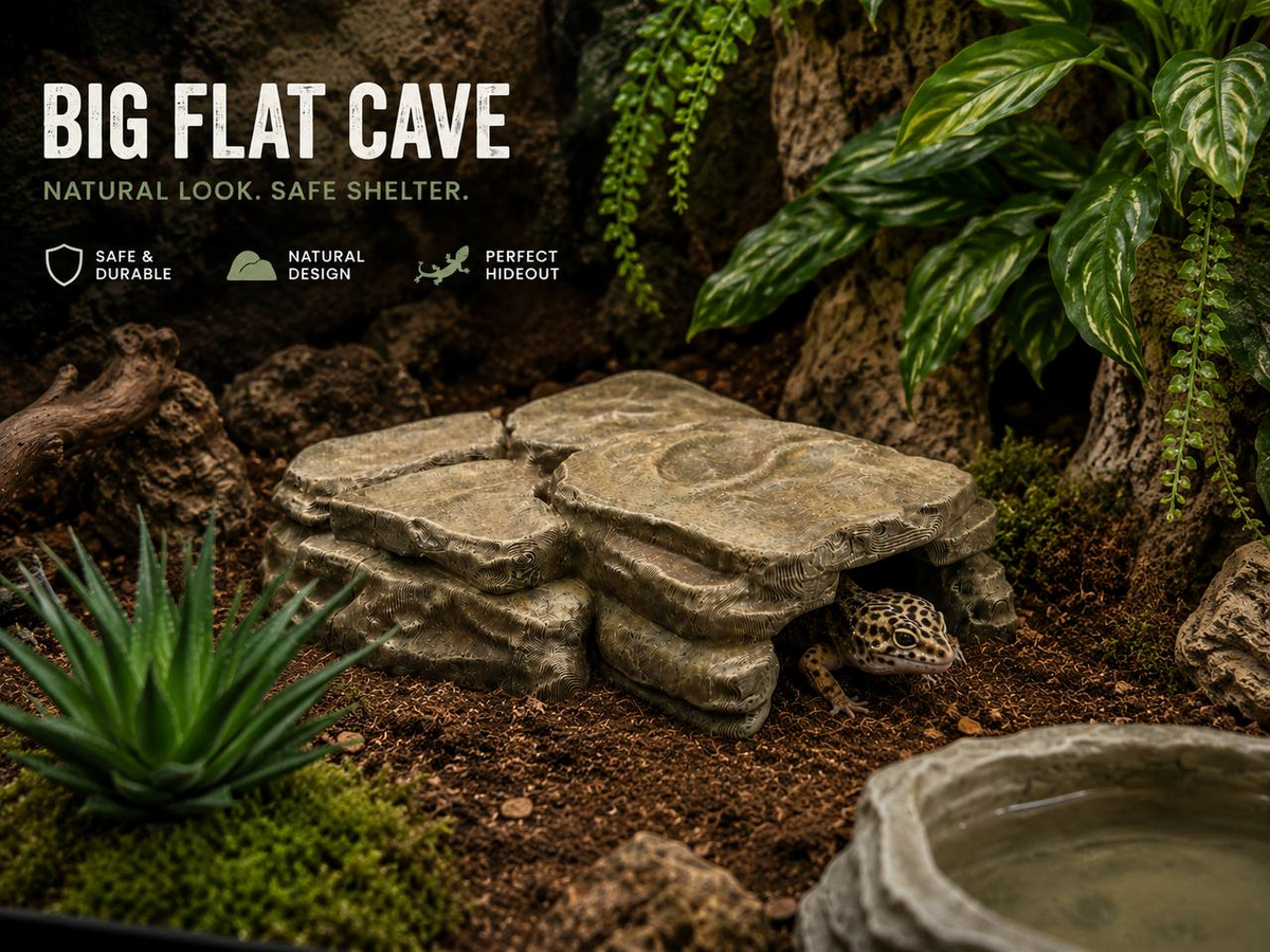 Big Flat Cave — licensed source view 1; supplied unpainted in chosen filament colour