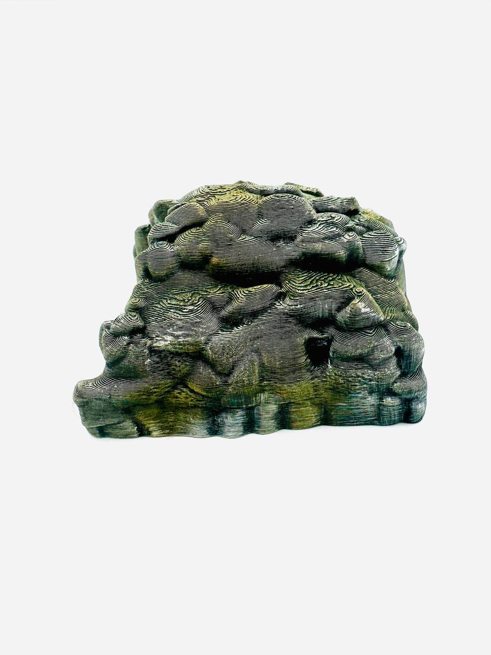 Big Stone Hideout — licensed source view 5; supplied unpainted in chosen filament colour
