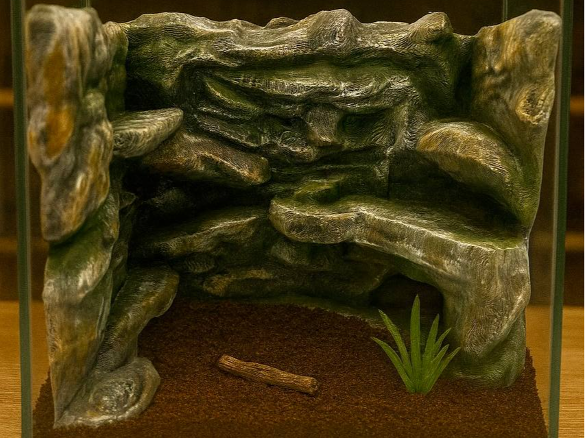 Cave background with integrated lower hide — original designer photo 1 Main image