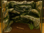Cave background with integrated lower hide — original designer photo 1