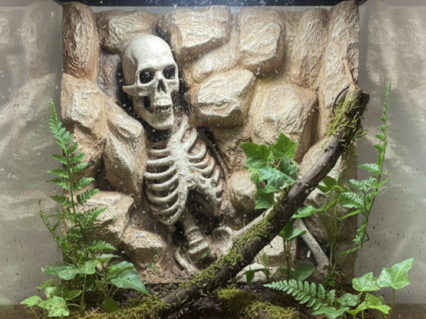 Dead Desert Wide skeleton relief background — designer photo 1