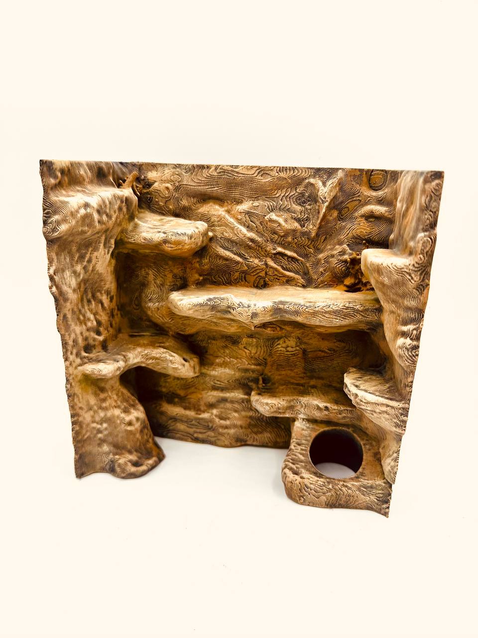 Desert rock background with ledges and lower hide — full design