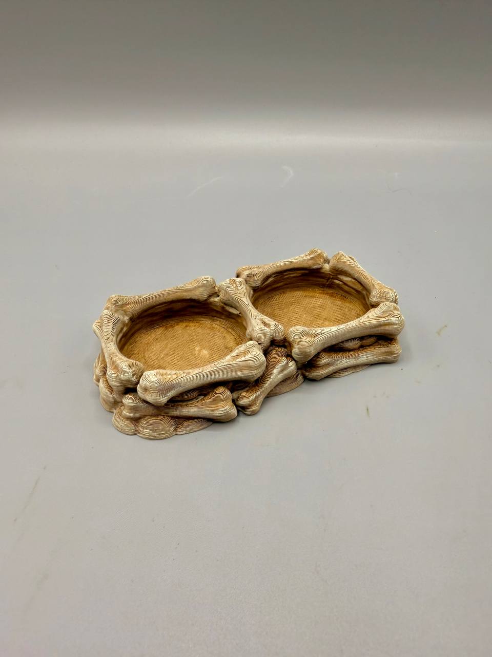 Double Bone Bowl | Twin Terrarium Dishes Secondary image