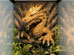 Dragon Guardian sculpted background — original designer photo 1