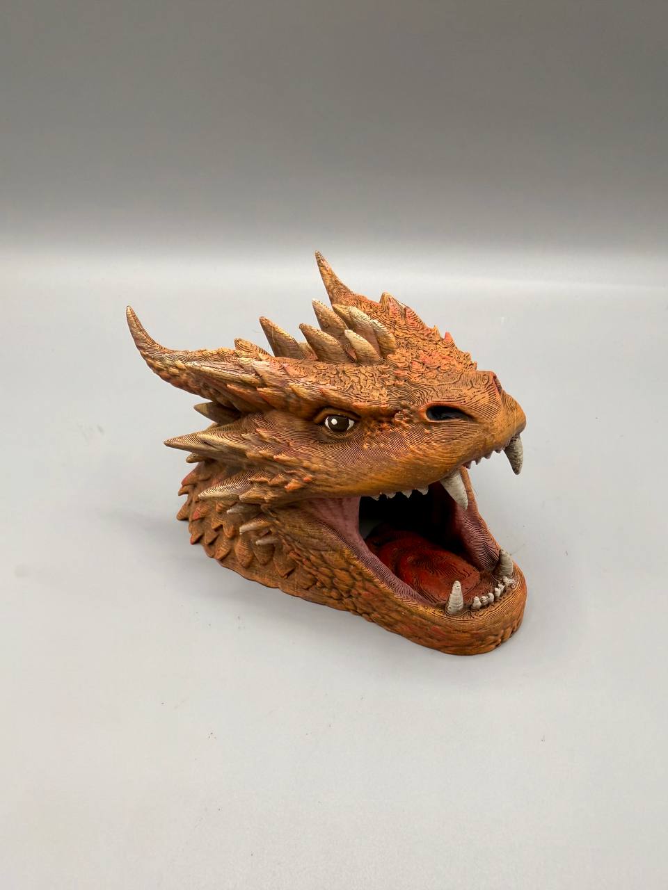 Dragon Head Hide — designer reference; supplied unpainted in chosen PETG colour
