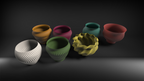 Elegant Planters — seven original Ikigaiform patterns, printed in your chosen PLA colour