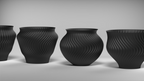Elegant Planters — seven original Ikigaiform patterns, printed in your chosen PLA colour