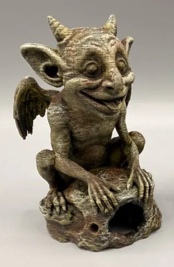 Piece 1: slim left gargoyle — exact crop from original licensed photo