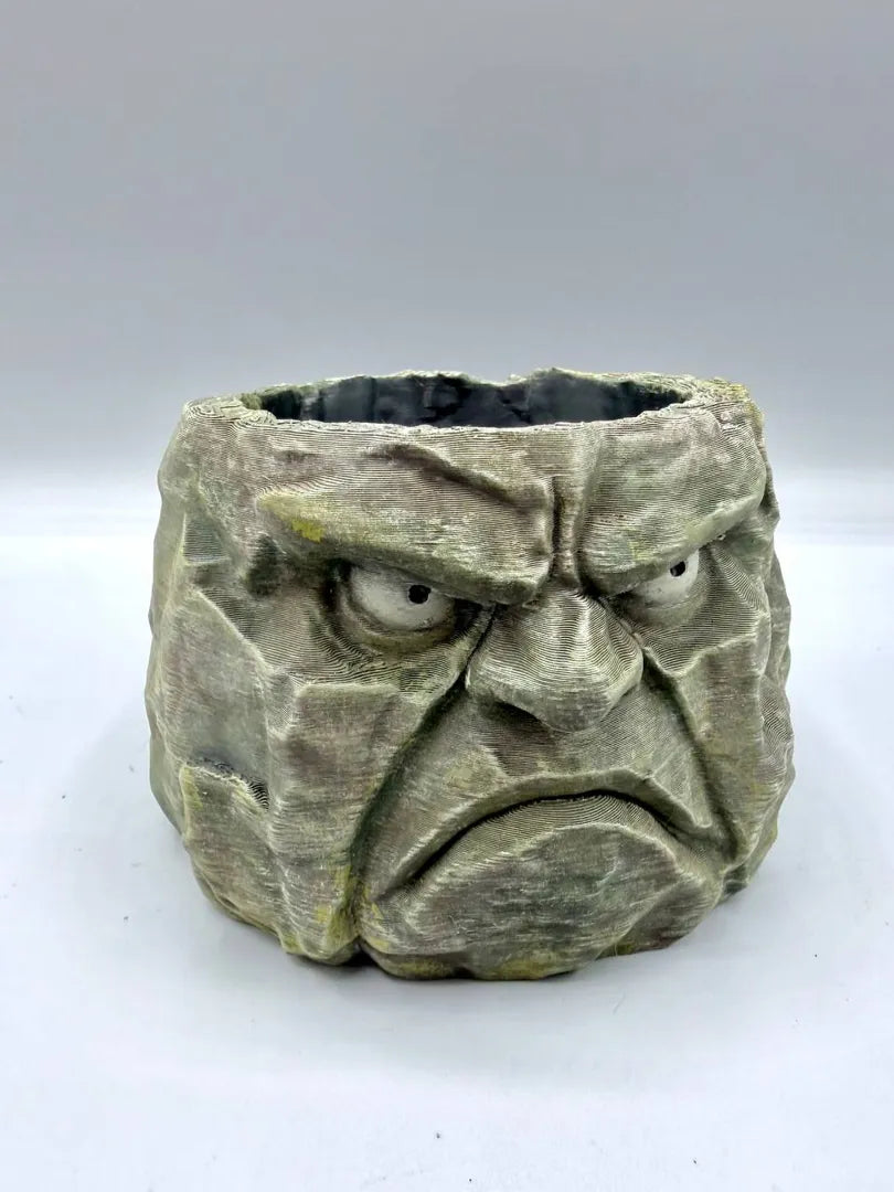 Grumpy Stone Planter — licensed product photo; supplied unpainted in your selected PETG colour
