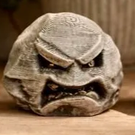 Grumpy Stones — Furious model; exact crop of licensed original photograph