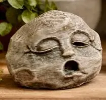 Grumpy Stones — Sleepy model; exact crop of licensed original photograph