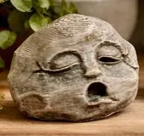 Grumpy Stones — Sleepy model; exact crop of licensed original photograph