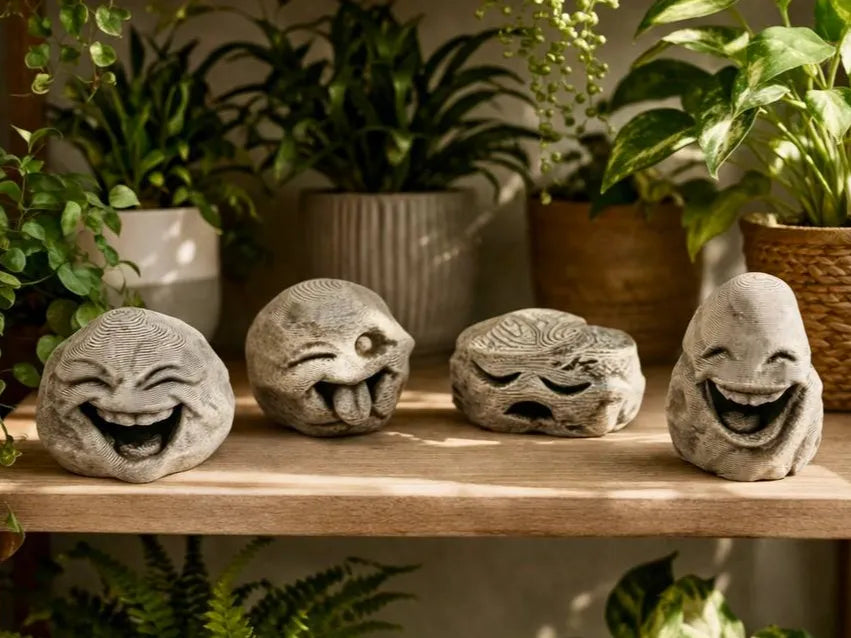 Happy Stones — original MakerWorld cover showing all four characters Main image
