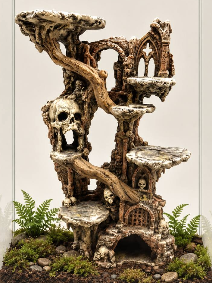 Haunted Roots 3D Background | Vivarium & Terrarium Decor Secondary image