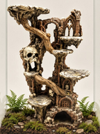 Haunted Roots terrarium background – portrait