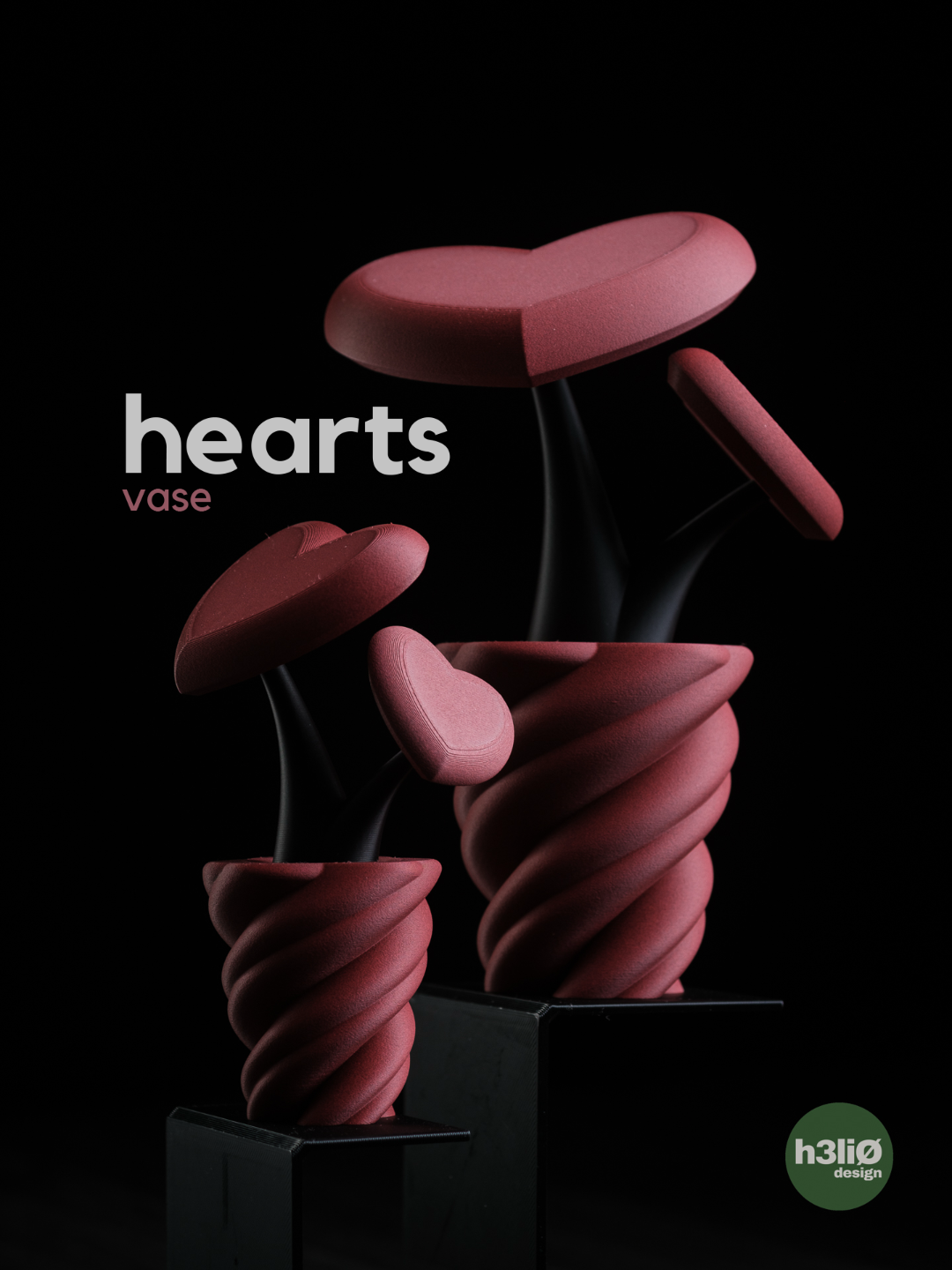 Hearts Sculptural Vase with Heart Insert Secondary image