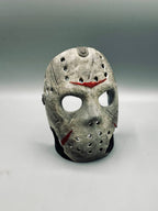 Hockey Mask Hideout — original designer photo 2; painted example, product ships unpainted