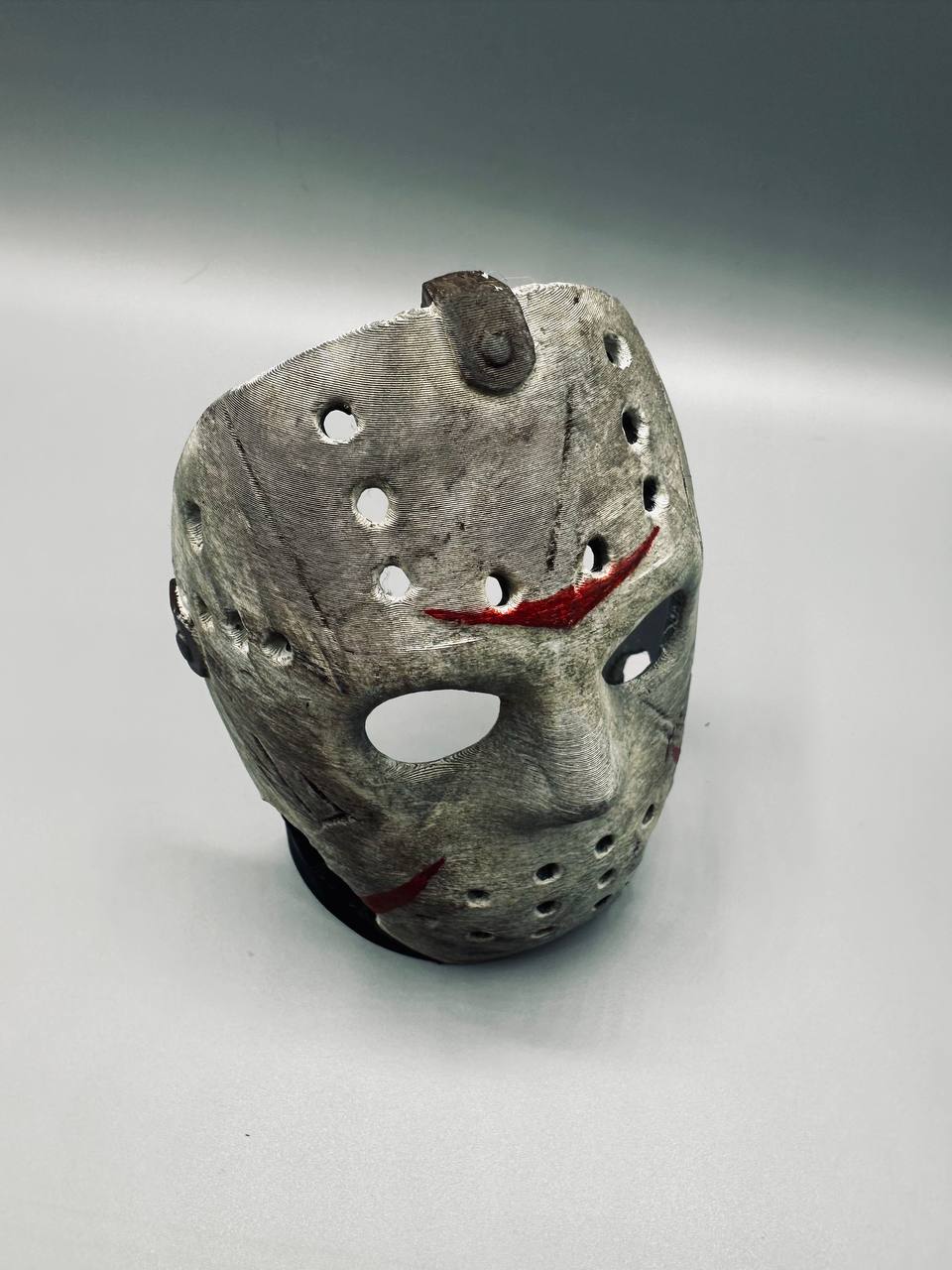 Hockey Mask Hideout — original designer photo 6; painted example, product ships unpainted