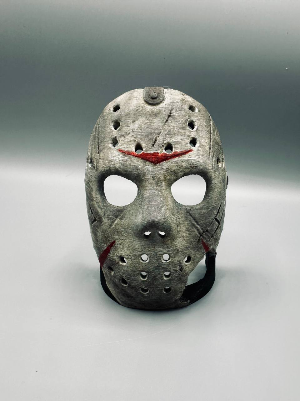 Hockey Mask Hideout — original designer photo 7; painted example, product ships unpainted