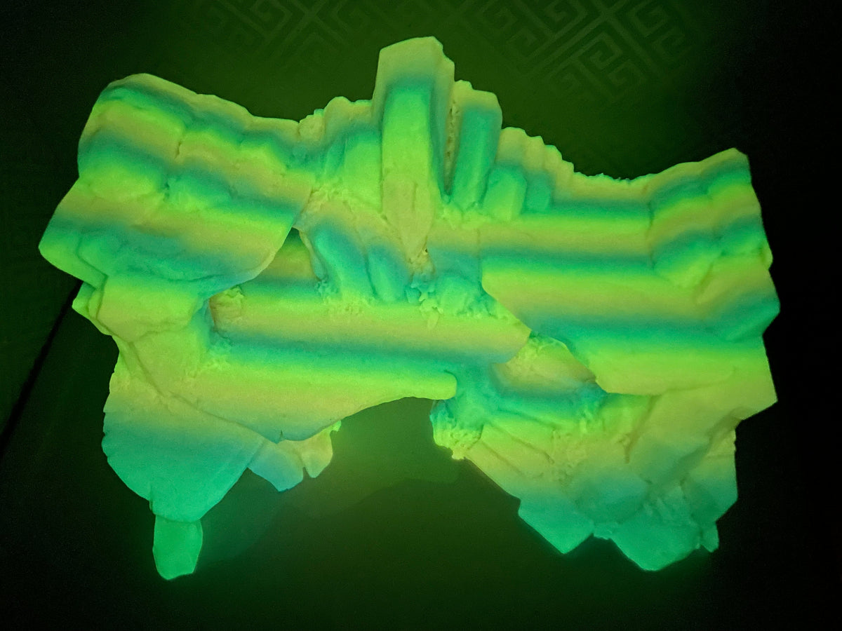 Stone Step Hideaway glowing in the dark, alternate view