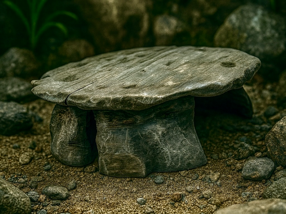 Large Rock Platform — licensed source view 1; supplied unpainted in chosen filament colour