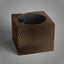 Mori self-watering cube planter with a fanned rib texture