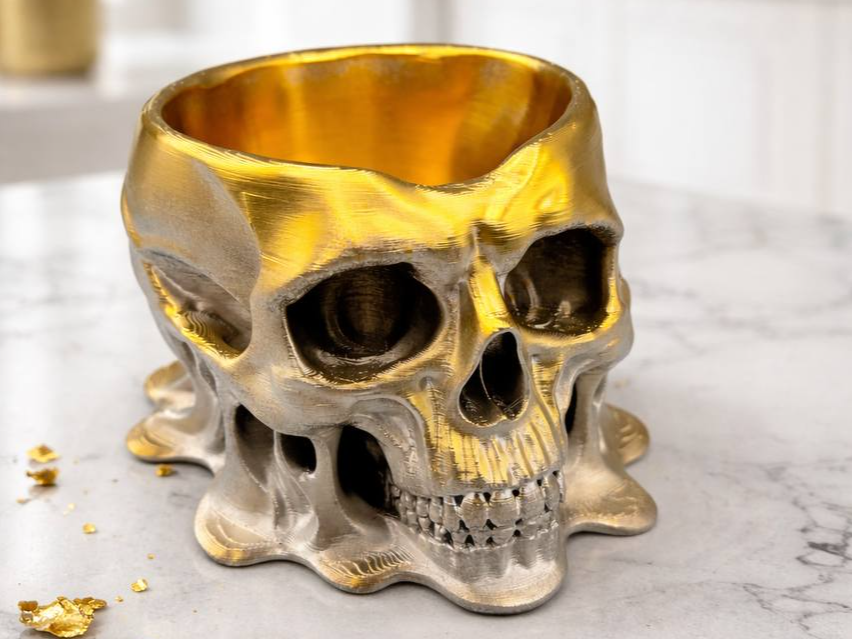 Melted Skull Bowl — design reference; supplied unpainted in the selected PETG colour Main image