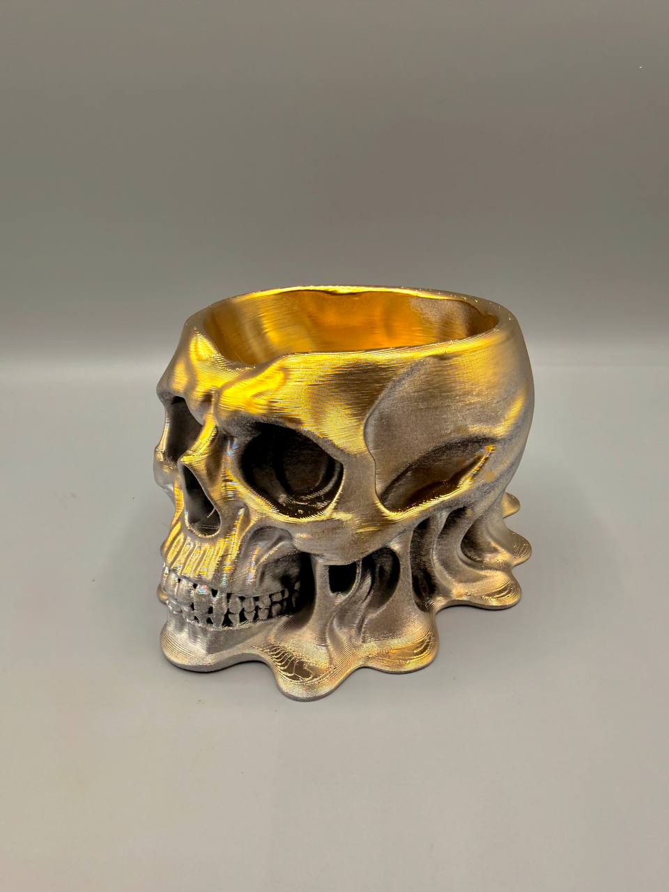 Melted Skull Bowl — design reference; supplied unpainted in the selected PETG colour