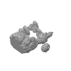 Designer model preview for Moon Castle size 3; removable comet shown separately.