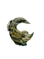 Moon Stone — licensed designer photo; crescent-shaped rock decor supplied unpainted