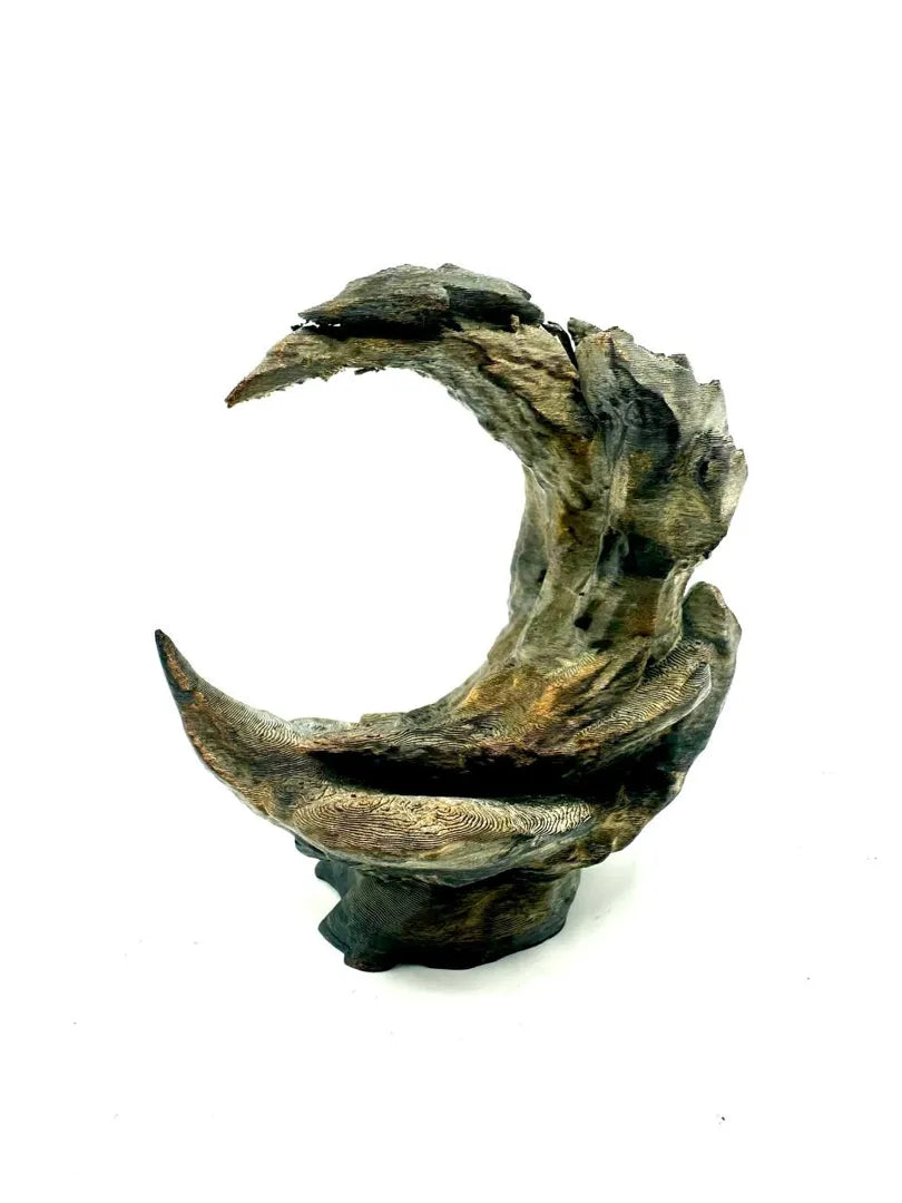 Moon Stone — licensed designer photo; crescent-shaped rock decor supplied unpainted