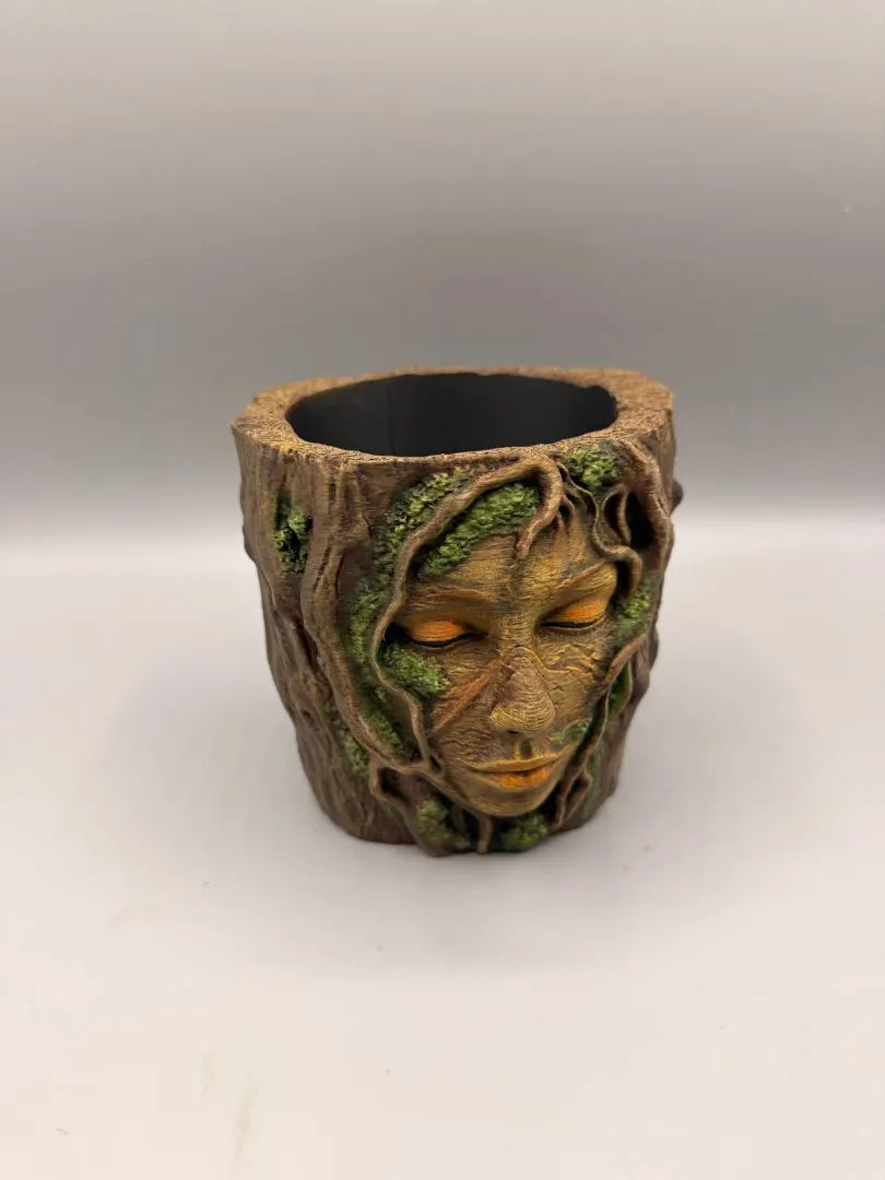 Judy Nature Spirit Planter | Woodland Face & Bark Pot Secondary image