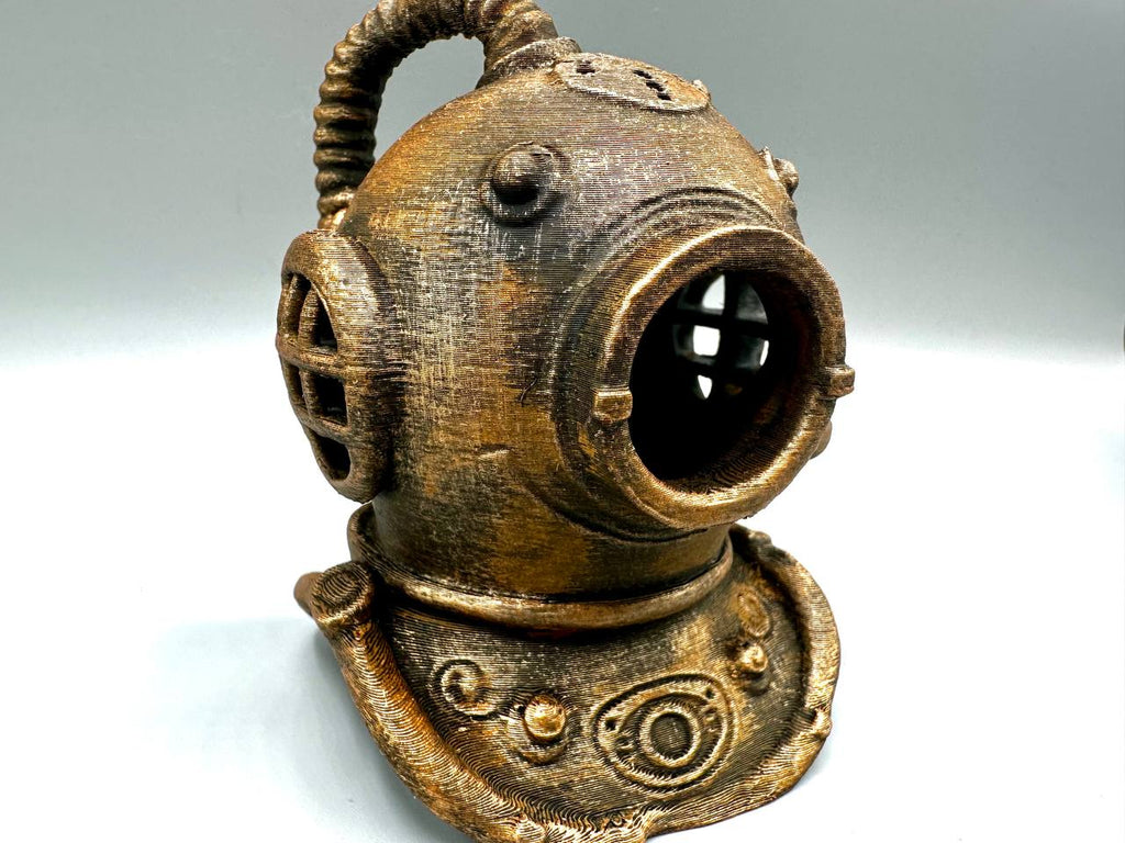 Old Diving Helmet — original designer photo 6; product ships unpainted