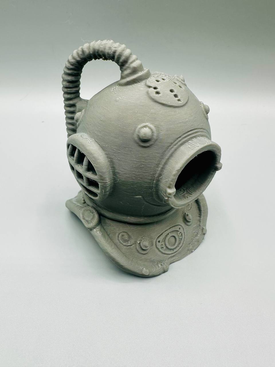 Old Diving Helmet — original designer photo 7; product ships unpainted
