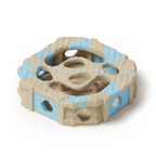 PawQuest — solid beige base; Sky Blue gates, lid splashes and paw prints. Native production-model rendering.